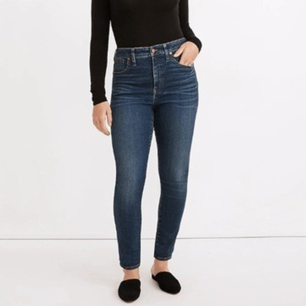 Madewell Skinny Jeans Women 25 Blue Curvy High-Rise Stretch Denim Classic Preppy
